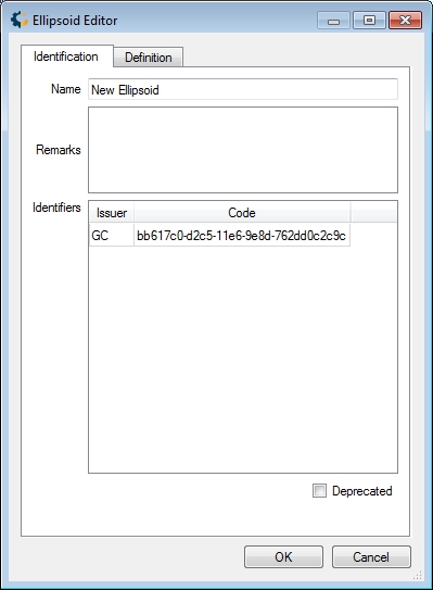 Ellipsoid Definitions