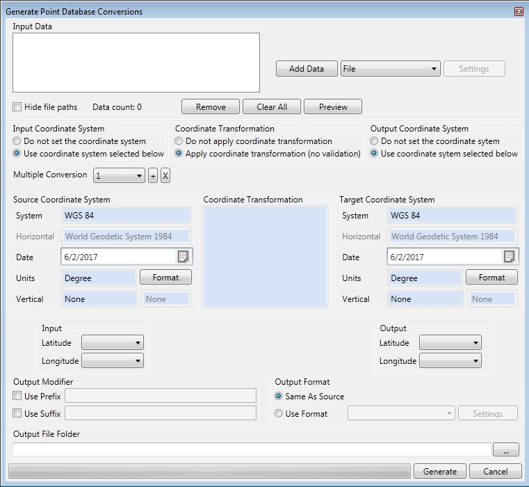 Batch Point Database Conversions